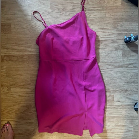 NWT Asymmetrical neckline mini dress - Picture 2 of 4